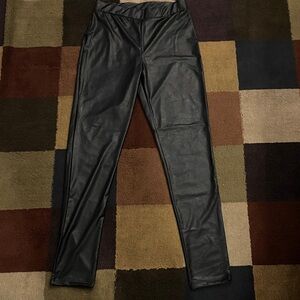 Black Faux Leather Leggings